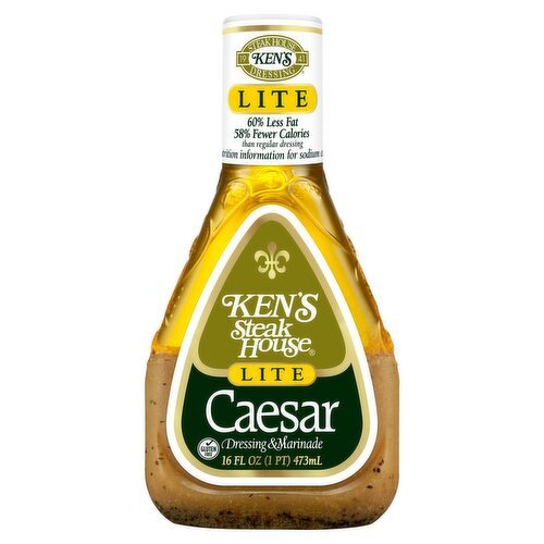 Ken's Steak House Lite Caesar Dressing & Marinade, 16 fl oz - Green Basket Marco Island