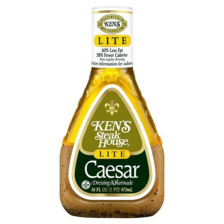 Ken's Steak House Lite Caesar Dressing & Marinade, 16 fl oz - Green Basket Marco Island