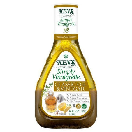 Ken's Steak House Simply Vinaigrette Classic Oil & Vinegar, 16 fl oz - Green Basket Marco Island