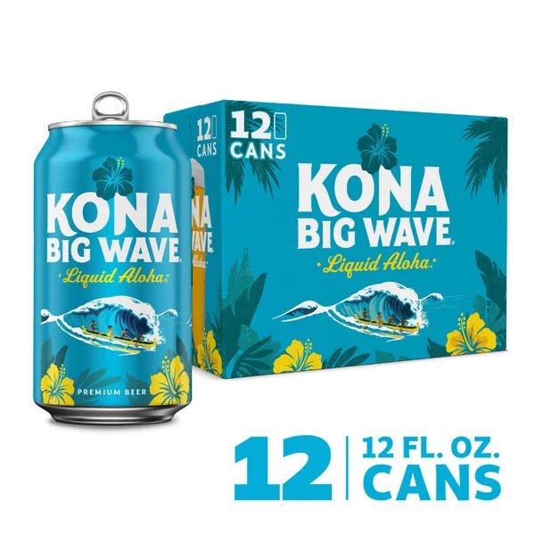 Kona Brewing Co. Brewing Co. Big Wave Golden Ale Beer, 12 Pack Beer, 12 Fl Oz Cans - Green Basket Marco Island