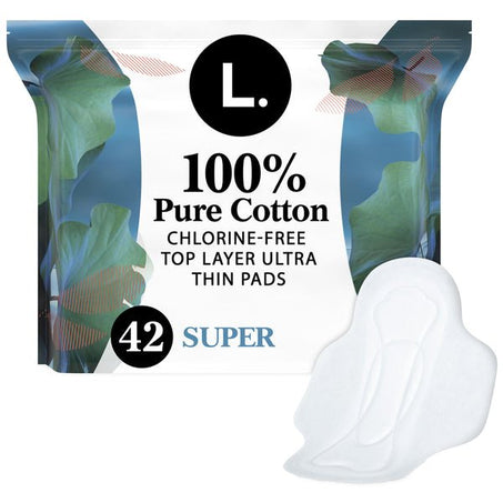L. Chlorine Free Ultra Thin Pads Super Absorbency - Green Basket Marco Island