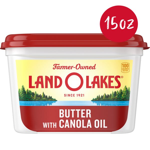Land O Lakes Butter with Canola Oil, Spreadable 15 oz - Green Basket Marco Island