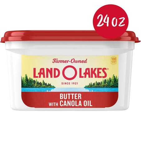 Land O Lakes Butter with Canola Oil, Spreadable 24 oz - Green Basket Marco Island