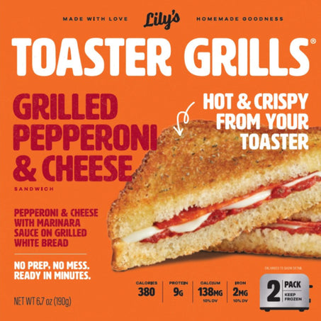 Lily's Toaster Grills Grilled Pepperoni & Cheese Sandwich 2 ct