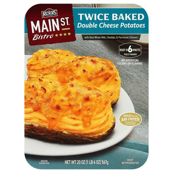 Reser’s Main St Bistro Potatoes, Double Cheese, Twice Baked 20 oz