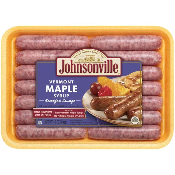 Johnsonville Vermont Maple Syrup Breakfast Sausage, 14 Count