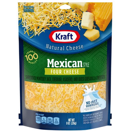 Kraft Mexican Style Four Cheese Blend Shredded Cheese 8 oz