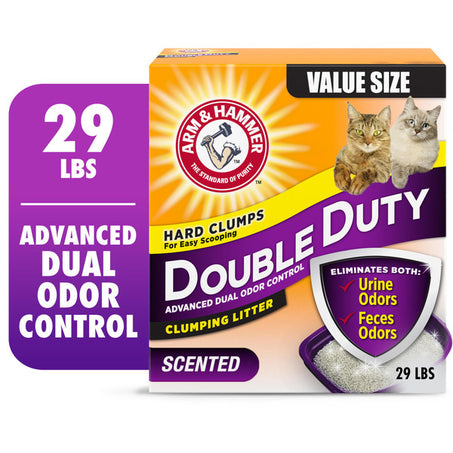 Arm & Hammer Double Duty Dual Advanced Odor Control Scented Clumping Cat Litter 29 lb