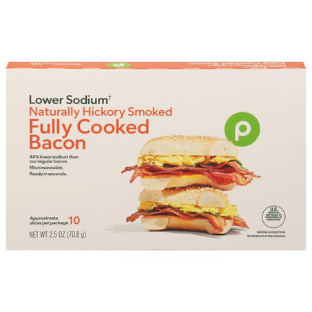 Publix Bacon, Fully Cooked Lower Sodium