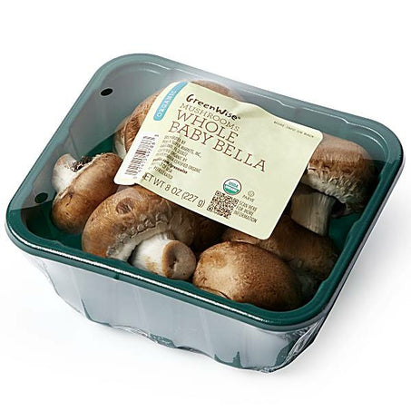 GreenWise Mushrooms, Organic, Baby Bella, Whole 8 oz