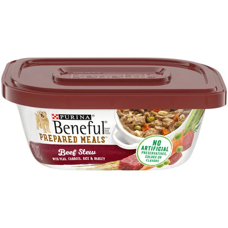 Purina Beneful High Protein, Gravy Wet Dog Food, Prepared Meals Beef Stew 10 oz