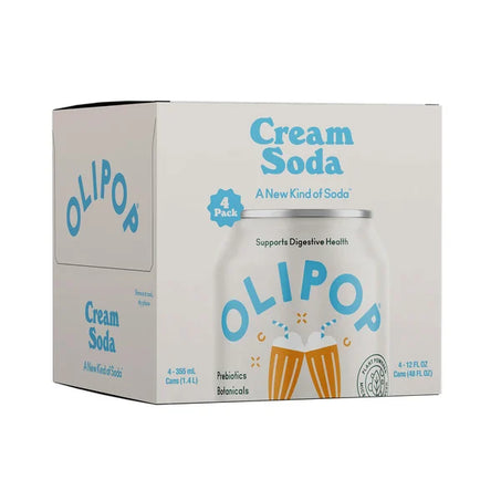 OLIPOP Prebiotic Soda, 4 x 12 fl oz