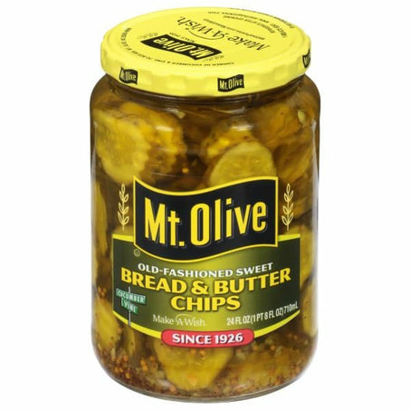 Mt. Olive Sweet Bread & Butter Old Fashion Pickle Chips 24 fl oz