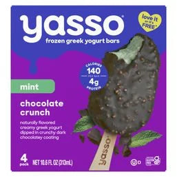 Yasso Frozen Greek Yogurt Bars Mint Chocolate Crunch Bars