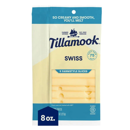 Tillamook Farmstyle Swiss Cheese Slices 8 oz