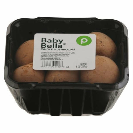 Publix Baby Bella Whole Mushrooms 8 oz