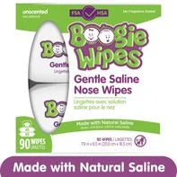 Boogie Brand Boogie Wipes Saline Nose Wipes, Unscented