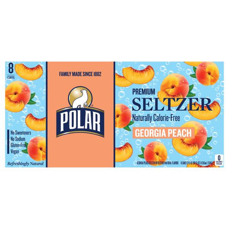 Polar Seltzer Georgia Peach 8 x 12 fl oz