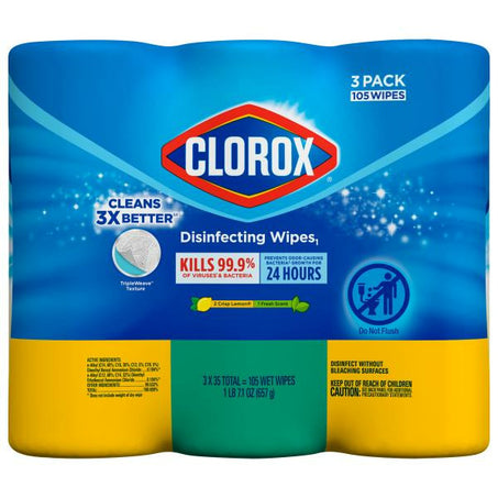 Clorox Disinfecting Wipes, 3 x 35 ct