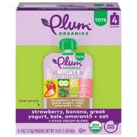 Plum Organics Blends Strawberry Banana, Greek Yogurt, Kale, Oat & Amaranth