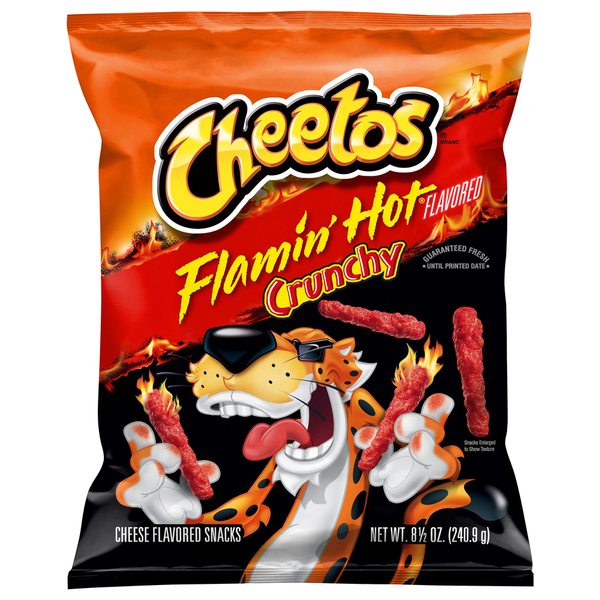 Cheetos Crunchy Cheese Flavored Snacks, Flamin' Hot Flavored 8.5 oz