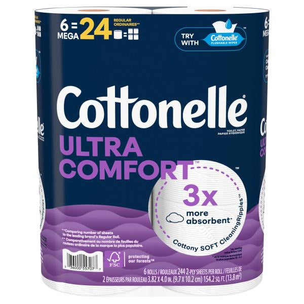 Cottonelle Ultra Comfort Soft Toilet Paper 6 ct