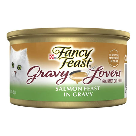 Purina Fancy Feast Gravy Lovers Salmon Feast in Seared Salmon Flavor Gravy Gourmet Cat Food, 3 oz