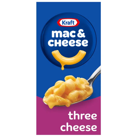 Kraft Three Cheese Mac & Cheese Macaroni and Cheese Dinner with Mini-Shell Pasta