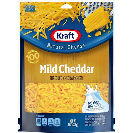 Kraft Shredded Cheese, Mild Cheddar 8 oz