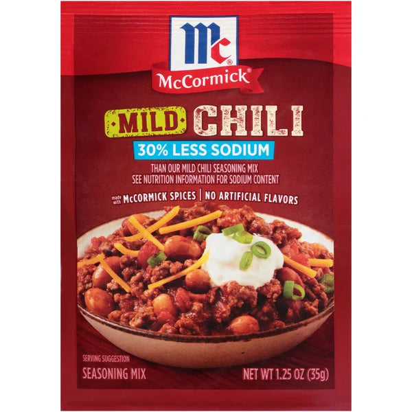McCormick® 30% Less Sodium Chili Mild Seasoning Mix