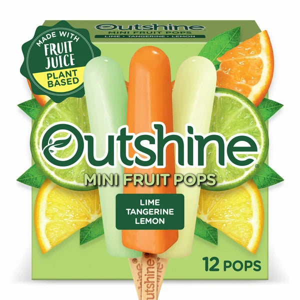 Outshine Frozen Fruit Bars, Lime Tangerine Lemon, 12 ct