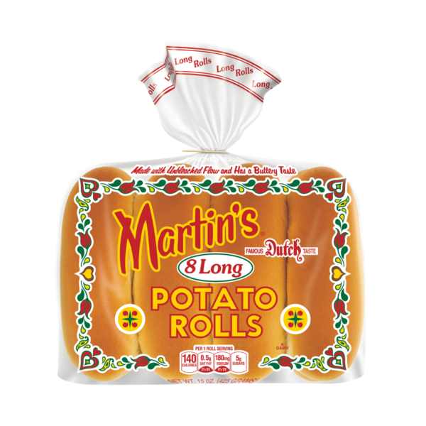Martin's Long Potato Rolls 8 ct