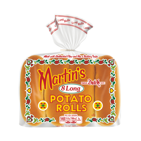Martin's Long Potato Rolls 8 ct