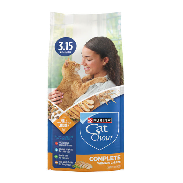 Purina Cat Chow Complete High Protein Dry Cat Food With Real Chicken 3.15 lb