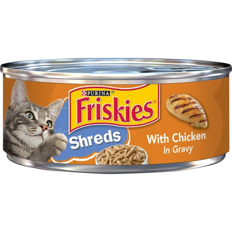 Purina Friskies Shreds with Chicken in Gravy Cat Food, 5.5 oz