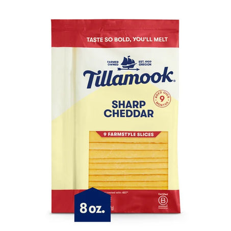 Tillamook Farmstyle Sharp Cheddar Cheese Slices 8 oz