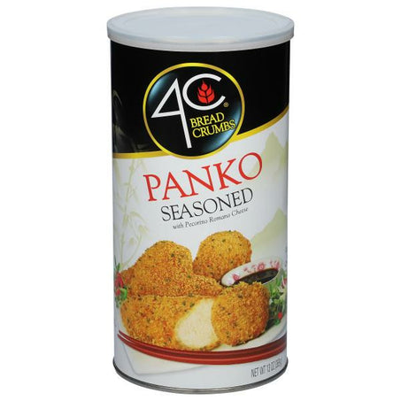 4C Foods Bread Crumbs, Seasoned, Panko 13 oz