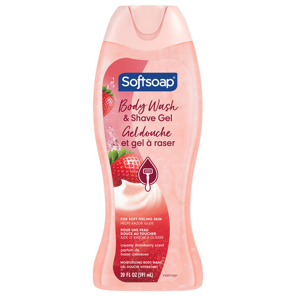 Softsoap Creamy Strawberry Scent Body Wash & Shave Gel 20 fl oz