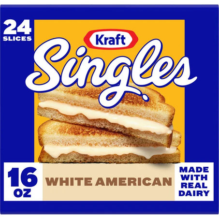 Kraft White American Cheese Slices 24 ct