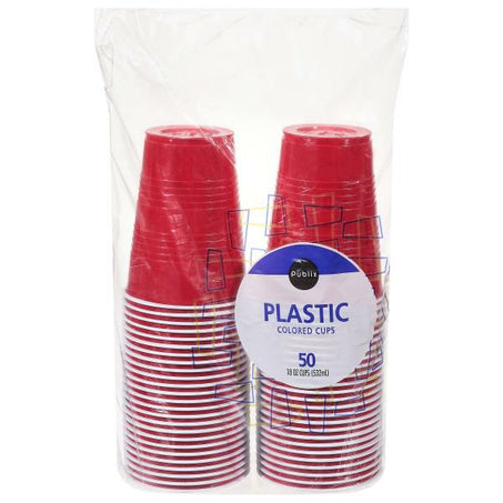 Publix Cups, Colored Plastic, 18 Ounce 50 each