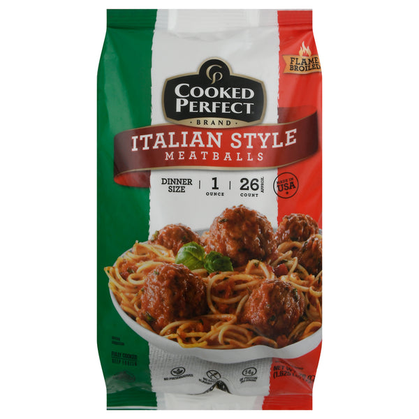 Cooked Perfect Meatballs Italian Style Dinner Size