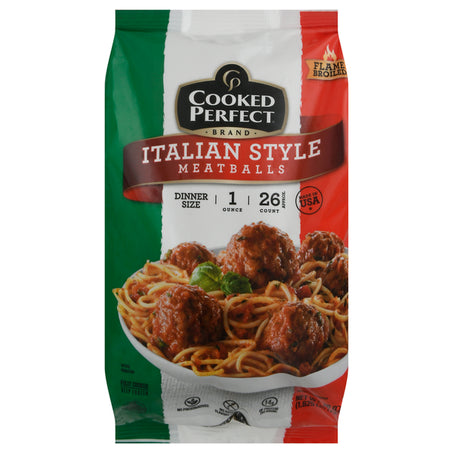 Cooked Perfect Meatballs Italian Style Dinner Size