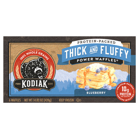 Kodiak Power Waffles, Blueberry, Thick and Fluffy