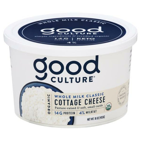 good culture Cottage Cheese, Small Curd, 4% Milkfat, Organic, Whole Milk Classic 16 oz