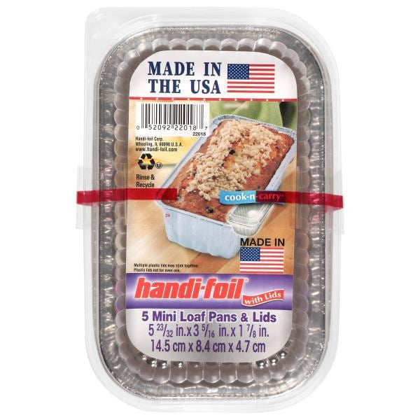 Handi-foil Mini Loaf Pans & Lids 5 ct
