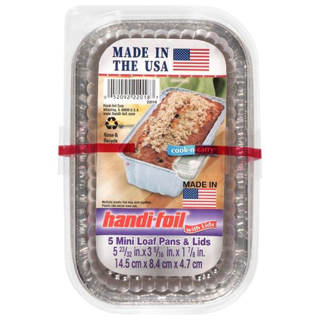 Handi-foil Mini Loaf Pans & Lids 5 ct