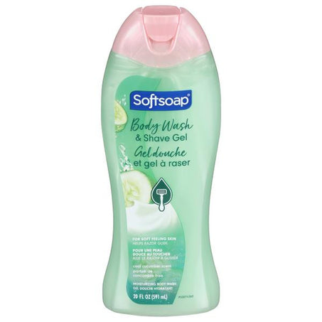 Softsoap Cucumber Scented Body Wash & Shave Gel 20 oz
