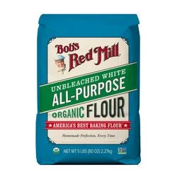Bob's Red Mill White All-Purpose Flour, Unbleached, Organic 5lb