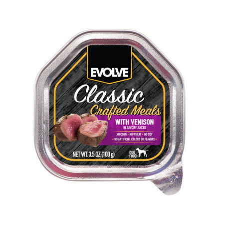 EVOLVE Classic Crafted Meals with Venison, Wet Dog Food  • 3.5 oz