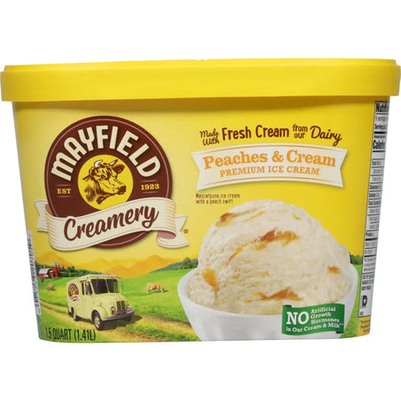 Mayfield Dairy Farms Ice Cream, Premium, Peaches & Cream